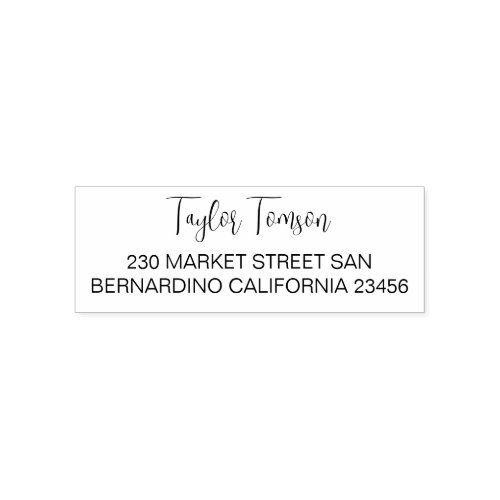 Handwritten return address personalized with Names Self_inking Stamp