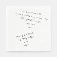 Handwritten Romantic Calligraphy Custom Love Note