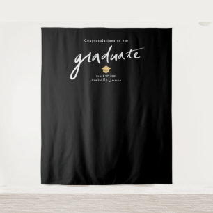 Handwritten Script Backdrop Prop White Graduation