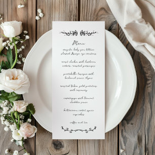 Handwritten Script Bespoke Wedding Menu