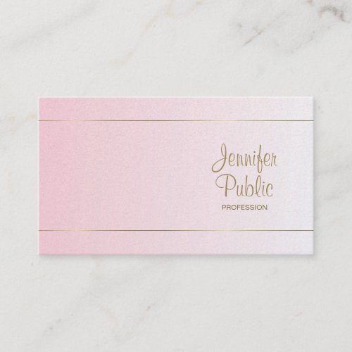 Handwritten Script Calligraphy Glamour Luxury Business Card