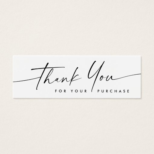 Handwritten script custom logo thank you insert | Zazzle