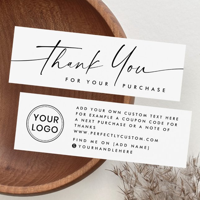 Handwritten script custom logo thank you insert (Handwritten script custom logo thank you insert)