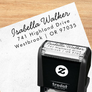 Handwritten Script Custom Postal Address Stamp