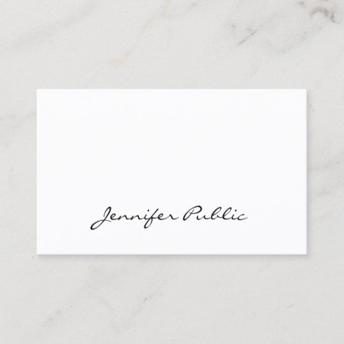 Handwritten Script Elegant Simple Modern Pretty Business Card