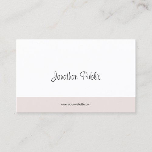 Handwritten Script Elegant Simple Template Modern Business Card