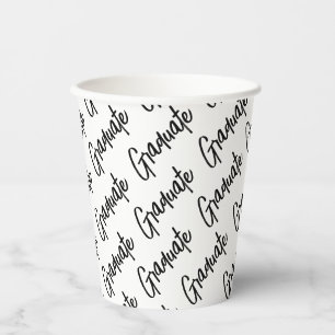 Handwritten Script Graduation Party Paper Cups