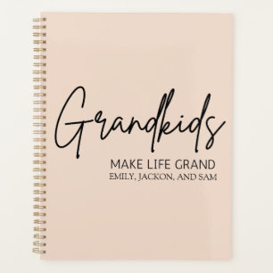 Handwritten Script Grandkids make life Grand Planner