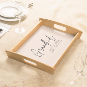 Handwritten Script Grandkids make life Grand Serving Tray
