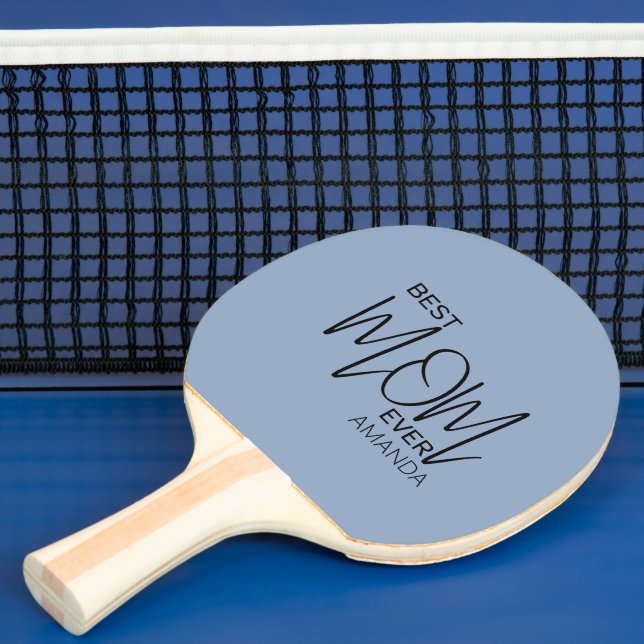 Handwritten Script Minimalist Best Mom Ever  Ping Pong Paddle (Insitu)