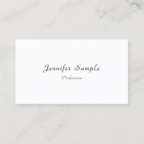 Handwritten Script Modern Elegant Simple Template Business Card