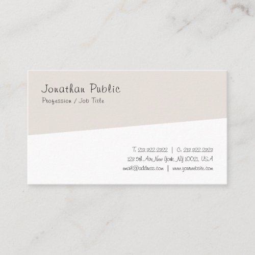 Handwritten Script Modern Minimalist Professional Business Card