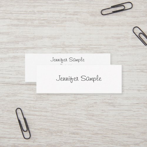 Handwritten Script Modern Simple Template Elegant Mini Business Card