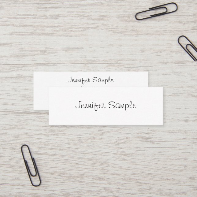 Handwritten Script Modern Simple Template Elegant Mini Business Card (Front/Back In Situ)