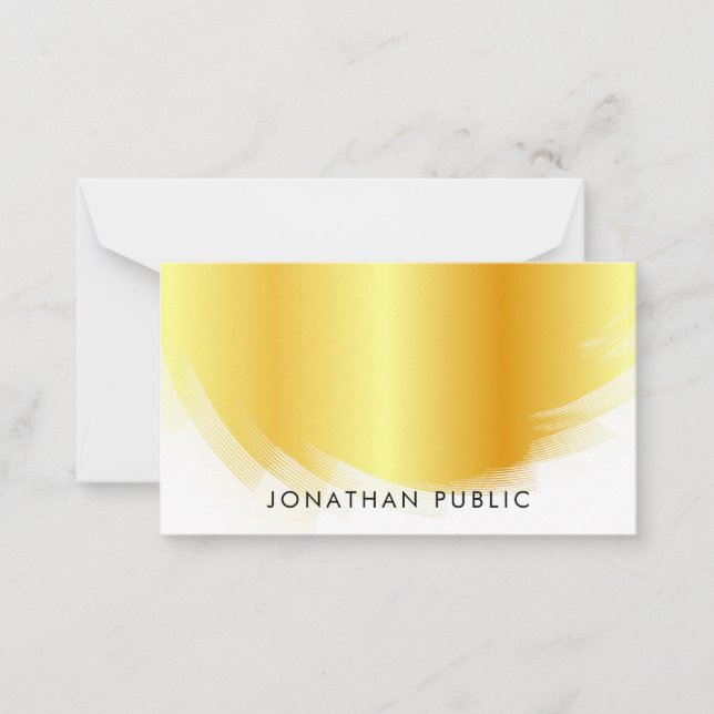 Handwritten Script Monogram Faux Gold Template (Front)