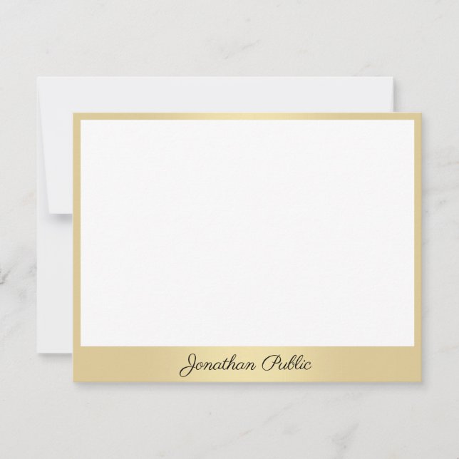 Handwritten Script Name Gold Template Elegant (Front)