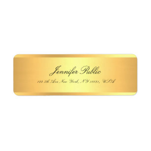 Handwritten Script Name Professional Elegant Gold Label