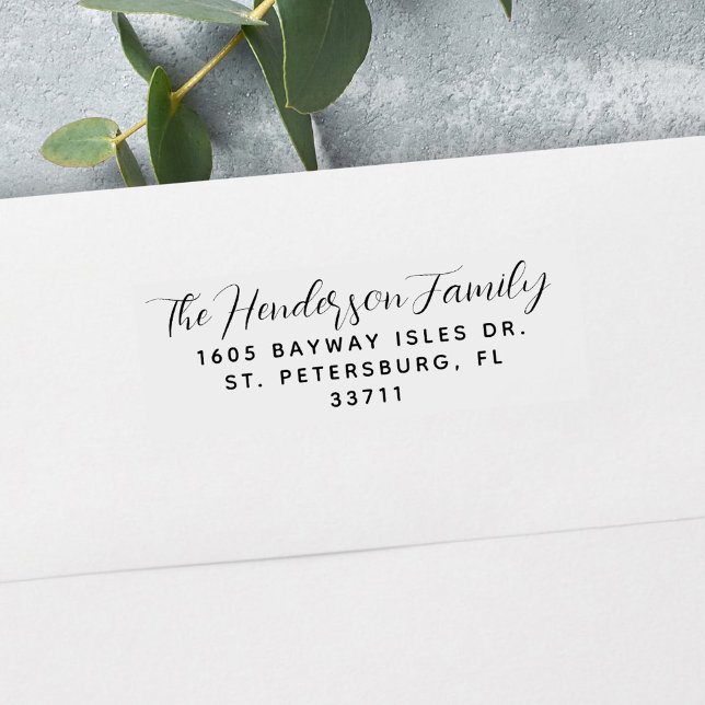 Handwritten Script Name Return Address Self-inking Stamp (Creator Uploaded)