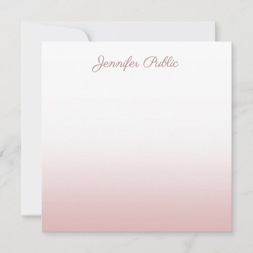 Handwritten Script Name Rose Gold Elegant Template