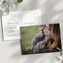 Handwritten Script | Photo Wedding Save the Date Foil Invitation Postcard