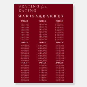 Handwritten Script Pink & Red Custom Wedding Foam Board