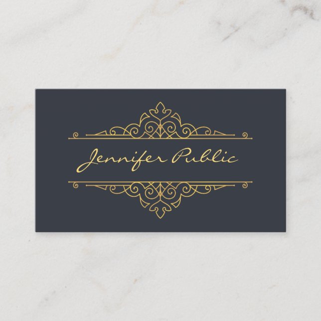 Handwritten Script Professional Elegant Plain Business Card (Front)