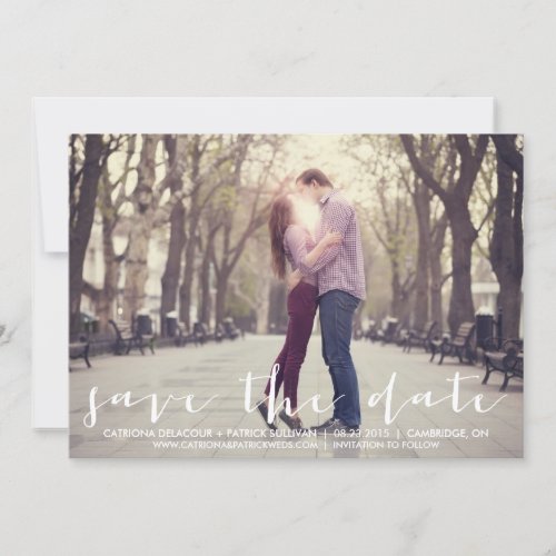 Handwritten Script Save the Date Announcement