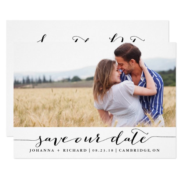 Handwritten Script Save The Date Announcement