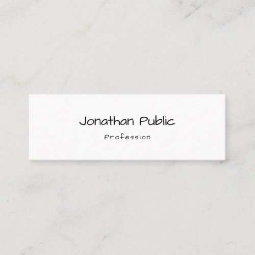 Handwritten Script Template Professional Vintage Mini Business Card