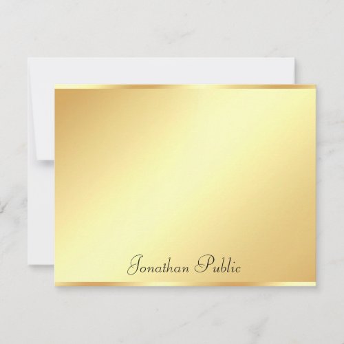 Handwritten Script Text Gold Background Template