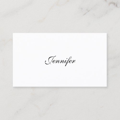 Handwritten Script Text Modern Simple Template Business Card