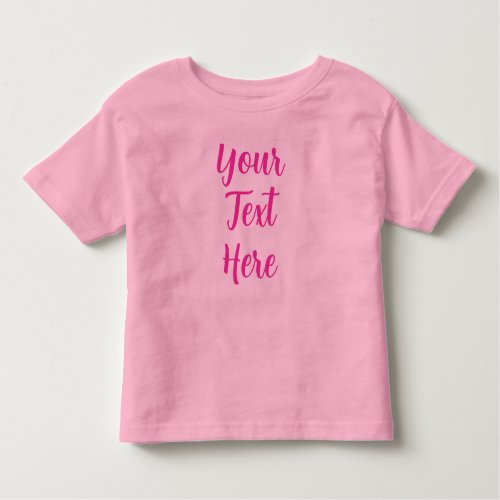 Handwritten Script Text Name Pink Baby Gifts Toddler T_shirt