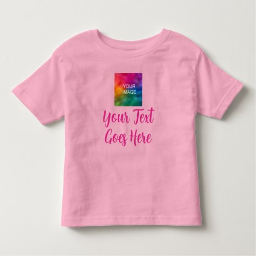 Handwritten Script Text Name Pink Create Your Own Toddler T_shirt