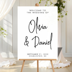 Handwritten Script Wedding Welcome Acrylic Sign
