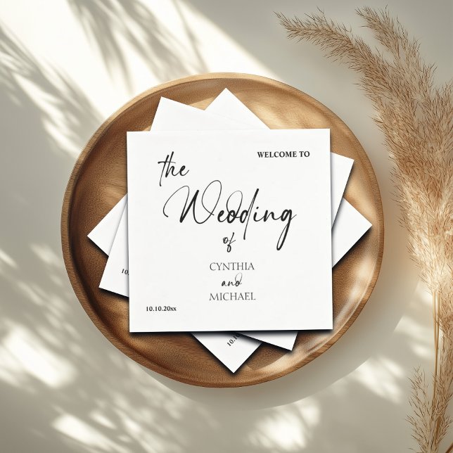 Handwritten Script 'Welcome to our Wedding'  Napkins (Creator Uploaded)