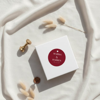 Handwritten Script Whimsical Pink Custom Wedding Favor Tags