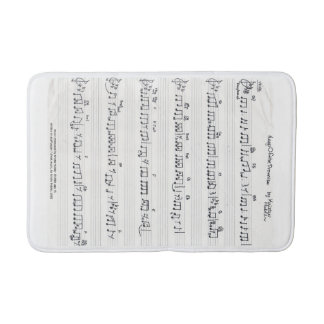 Handwritten Sheet Music bath mat