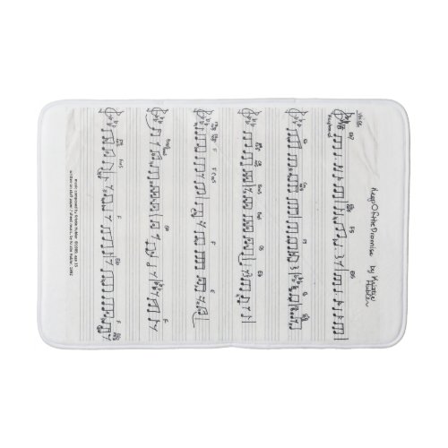 Handwritten Sheet Music bath mat