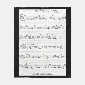 Handwritten Sheet Music fleece blanket