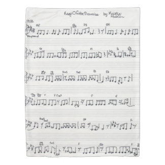 Handwritten Sheet Music Keep Of The Promise duvet Cover