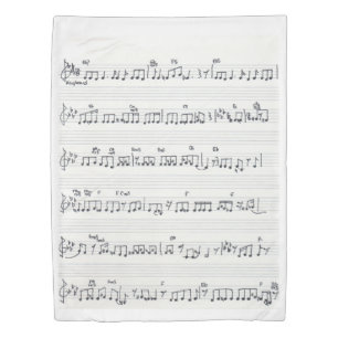 Handwritten Sheet Music Keep Of The Promise Song Duvet Cover