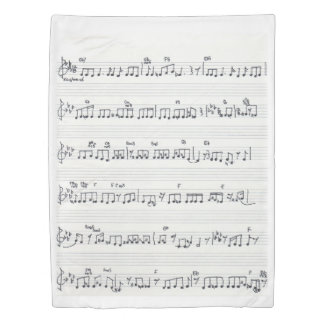 Handwritten Sheet Music Keep Of The Promise Song Duvet Cover