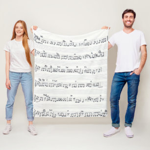 Handwritten Sheet Music Keep Of The Promise Song Fleece Blanket