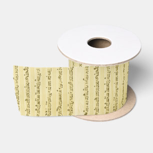 Handwritten Sheet Music Song Antique Ivory Ribbon
