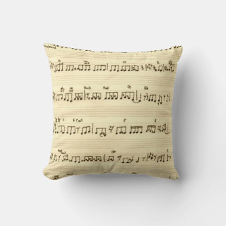 Handwritten Sheet Music Song Ivory  Throw Pillow