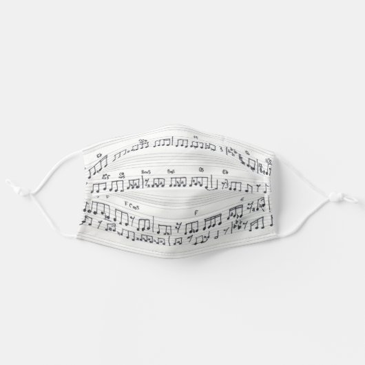 Handwritten Sheet Music Song Keep Of The Promise Adult Cloth Face Mask (Front, Unfolded)