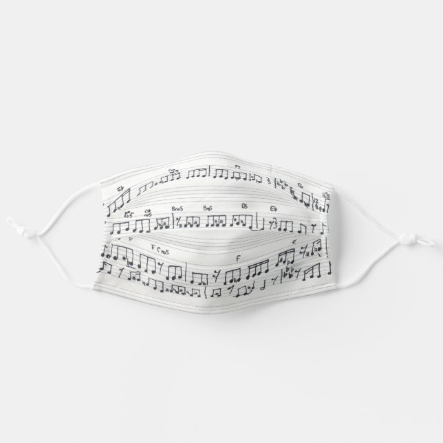 Handwritten Sheet Music Song Keep Of The Promise Adult Cloth Face Mask (Front, Unfolded)
