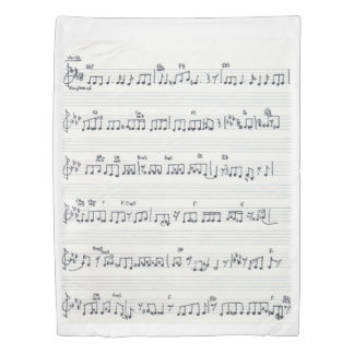 Handwritten Sheet Music Song Musical Notes Duvet Cover