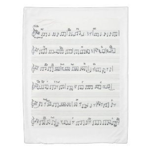 Handwritten Sheet Music Song Musical Notes Duvet Cover