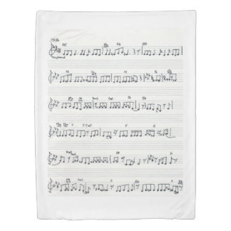 Handwritten Sheet Music Song Musical Notes Duvet Cover